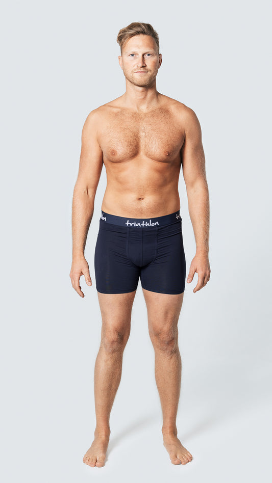 Bambus boxer shorts navy pakke (5 stk) - Triathlon Boxershorts