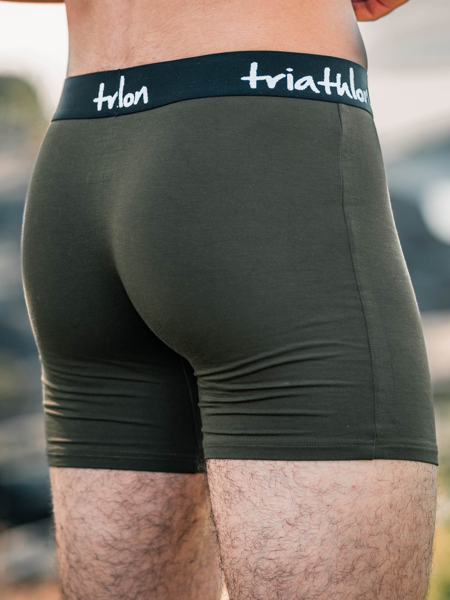 Bambus boxer shorts army grønn pakke (10 stk)