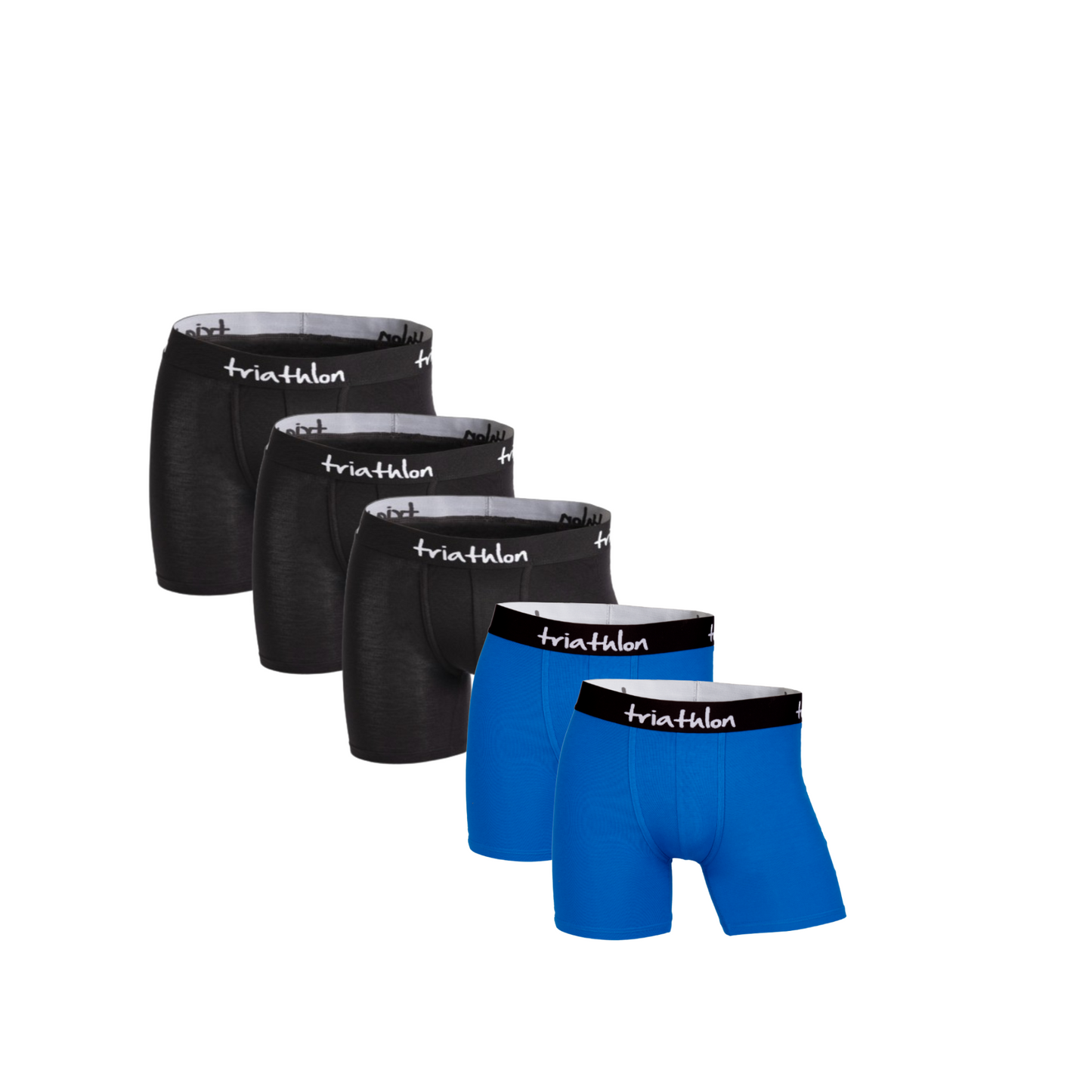 Bambus boxer shorts pakke (5 stk) Sort & Blå - Triathlon Boxershorts