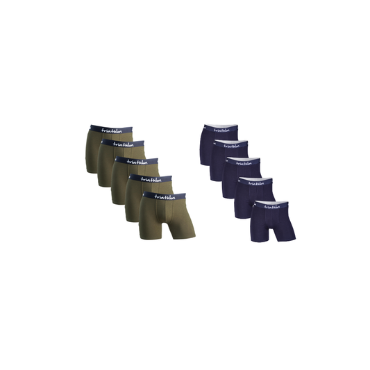 Bambus boxer shorts navy pakke (10 stk) Army & Navy