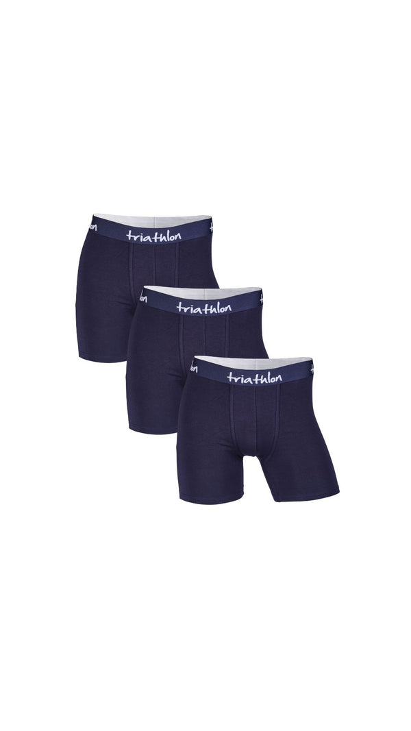 Bambus boxer shorts navy pakke (3 stk) - Triathlon Boxershorts