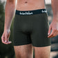Bambus boxer shorts armygrønn og sort pakke (10 stk)