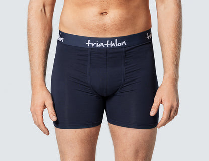 Bambus boxer shorts navy pakke (5 stk) - Triathlon Boxershorts