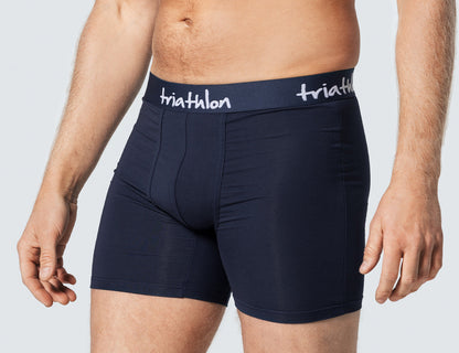 Bambus boxer shorts navy pakke (10 stk) - Triathlon Boxershorts
