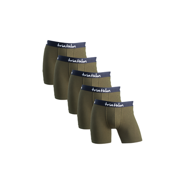 Bambus boxer shorts army grønn pakke (5 stk)