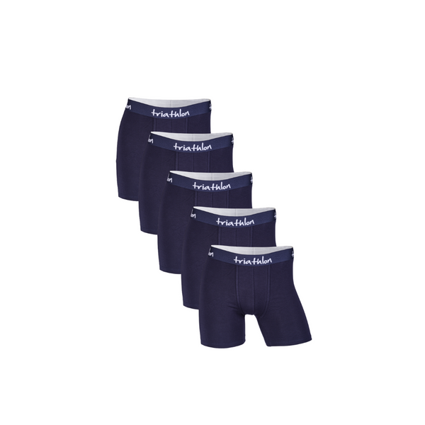 Bambus boxer shorts navy pakke (5 stk)