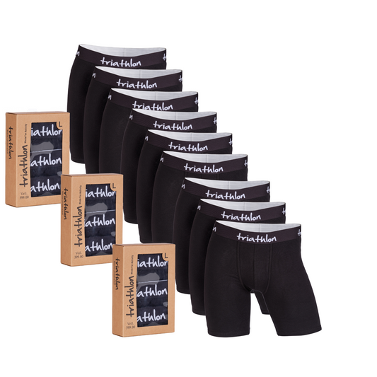 Bomull boxer shorts pakke (9 stk)