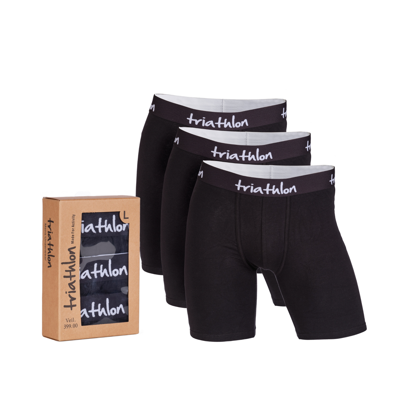 Bomull boxer shorts pakke (3 stk) - Triathlon Boxershorts